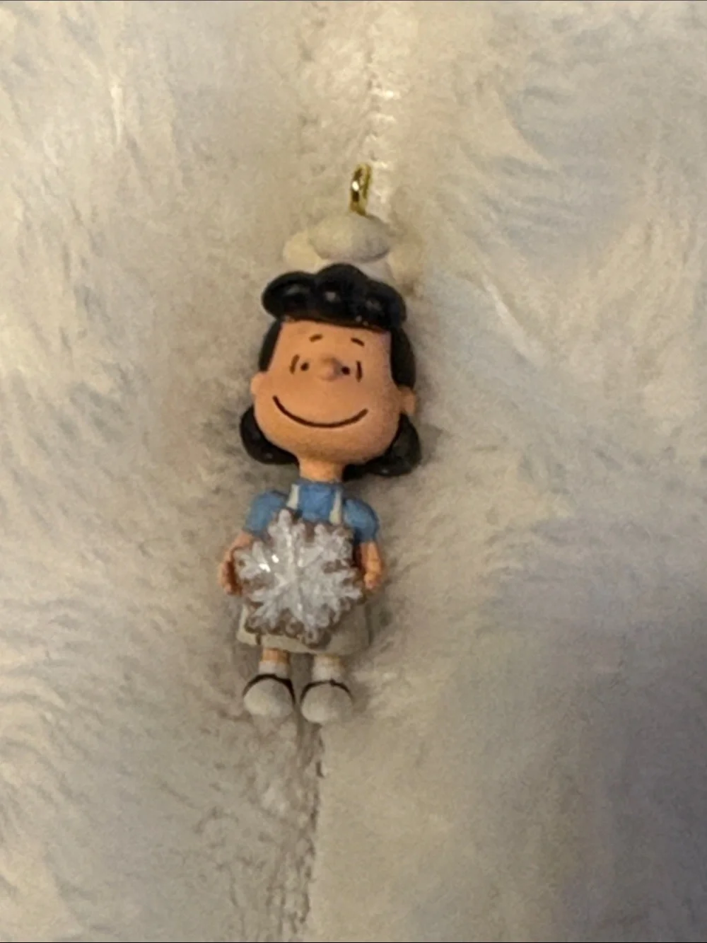 New in Box Baker Lucy Peanuts Gang Ornament - White & Blue